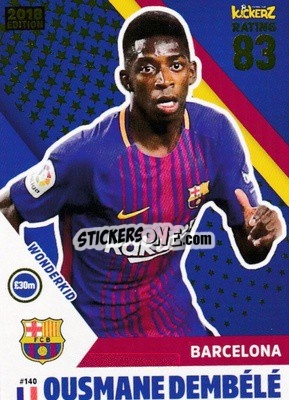 Sticker Ousmane Dembele - Football Cards 2018 - Kickerz