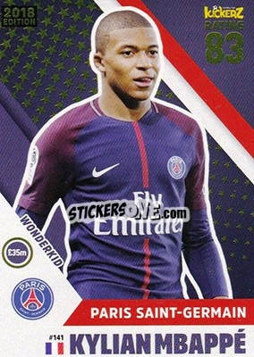 Sticker Kylian Mbappe - Football Cards 2018 n. 141 - Kickerz