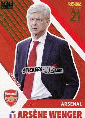 Sticker Arsene Wenger - Football Cards 2018 n. 142 - Kickerz