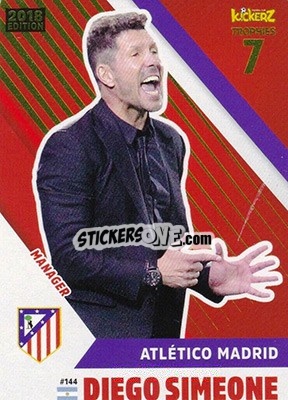 Sticker Diego Simeone - Football Cards 2018 n. 144 - Kickerz