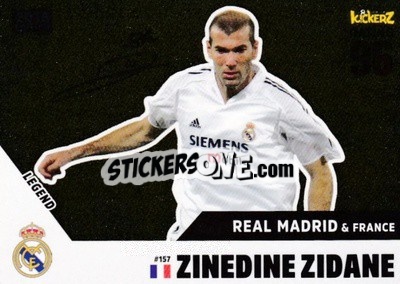 Sticker Zinedine Zidane - Football Cards 2018 n. 157 - Kickerz