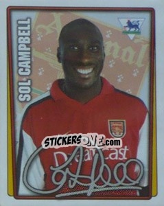 Sticker Sol Campbell - Premier League Inglese 2001-2002 n. 8 - Merlin