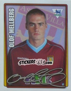 Sticker Olof Mellberg - Premier League Inglese 2001-2002 n. 29 - Merlin