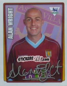 Figurina Alan Wright - Premier League Inglese 2001-2002 - Merlin