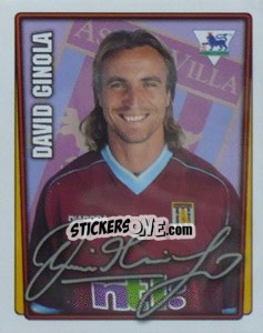 Sticker David Ginola - Premier League Inglese 2001-2002 - Merlin