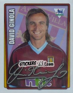 Figurina David Ginola - Premier League Inglese 2001-2002 - Merlin