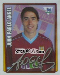 Figurina Juan Pablo Angel - Premier League Inglese 2001-2002 - Merlin