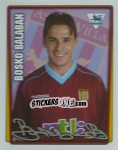 Figurina Bosko Balaban - Premier League Inglese 2001-2002 - Merlin