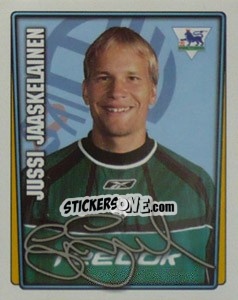 Sticker Jussi Jaaskelainen - Premier League Inglese 2001-2002 - Merlin