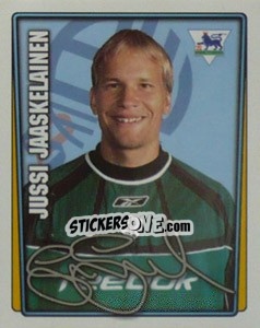 Sticker Jussi Jaaskelainen - Premier League Inglese 2001-2002 n. 65 - Merlin