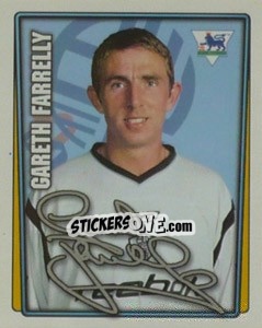 Sticker Gareth Farrelly - Premier League Inglese 2001-2002 - Merlin