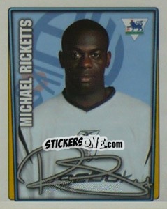 Figurina Michael Ricketts - Premier League Inglese 2001-2002 - Merlin