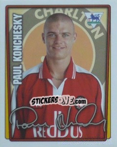 Sticker Paul Konchesky - Premier League Inglese 2001-2002 - Merlin