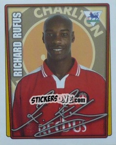 Sticker Richard Rufus - Premier League Inglese 2001-2002 - Merlin