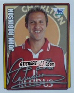 Sticker John Robinson - Premier League Inglese 2001-2002 - Merlin