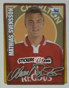 Sticker Mathias Svensson - Premier League Inglese 2001-2002 - Merlin