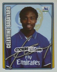 Cromo Celestine Babayaro - Premier League Inglese 2001-2002 n. 107 - Merlin