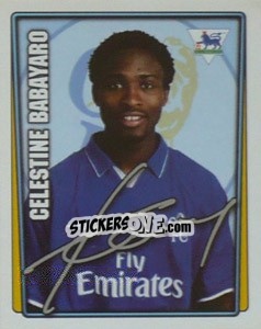 Figurina Celestine Babayaro - Premier League Inglese 2001-2002 - Merlin