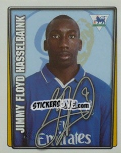 Sticker Jimmy Floyd Hasselbaink - Premier League Inglese 2001-2002 n. 121 - Merlin