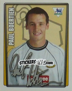 Sticker Paul Boertien - Premier League Inglese 2001-2002 - Merlin
