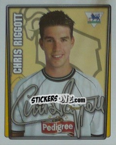 Sticker Chris Riggott - Premier League Inglese 2001-2002 - Merlin