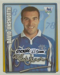 Sticker David Unsworth - Premier League Inglese 2001-2002 n. 149 - Merlin