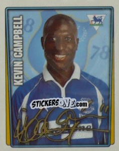 Figurina Kevin Campbell - Premier League Inglese 2001-2002 - Merlin