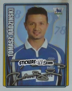 Figurina Tomasz Radzinski - Premier League Inglese 2001-2002 - Merlin