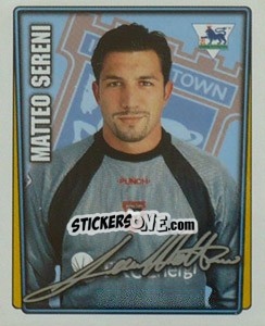 Sticker Matteo Sereni - Premier League Inglese 2001-2002 n. 185 - Merlin