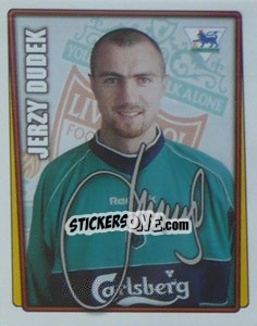 Figurina Jerzy Dudek - Premier League Inglese 2001-2002 - Merlin