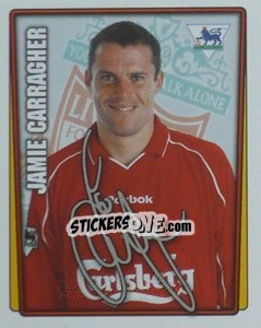 Cromo Jamie Carragher - Premier League Inglese 2001-2002 - Merlin