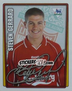 Sticker Steven Gerrard - Premier League Inglese 2001-2002 n. 278 - Merlin