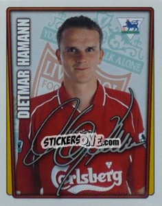 Figurina Dietmar Hamann - Premier League Inglese 2001-2002 - Merlin
