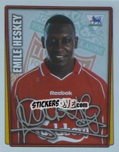 Cromo Emile Heskey - Premier League Inglese 2001-2002 - Merlin