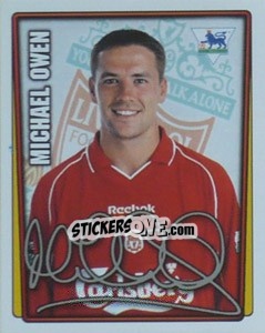 Figurina Michael Owen - Premier League Inglese 2001-2002 - Merlin