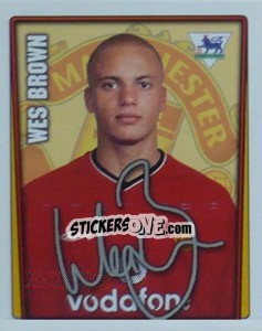 Sticker Wes Brown - Premier League Inglese 2001-2002 n. 293 - Merlin