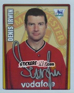 Sticker Denis Irwin - Premier League Inglese 2001-2002 - Merlin
