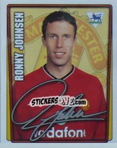 Figurina Ronny Johnsen - Premier League Inglese 2001-2002 - Merlin