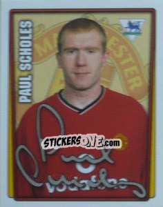 Sticker Paul Scholes - Premier League Inglese 2001-2002 n. 303 - Merlin