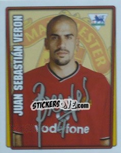 Sticker Juan Sebastian Veron - Premier League Inglese 2001-2002 n. 304 - Merlin