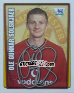 Sticker Ole Gunnar Solskjaer - Premier League Inglese 2001-2002 n. 306 - Merlin
