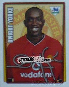 Sticker Dwight Yorke - Premier League Inglese 2001-2002 n. 308 - Merlin