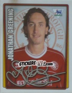 Sticker Jonathan Greening - Premier League Inglese 2001-2002 - Merlin
