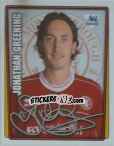 Figurina Jonathan Greening - Premier League Inglese 2001-2002 n. 317 - Merlin