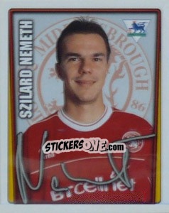 Figurina Szilard Nemeth - Premier League Inglese 2001-2002 - Merlin