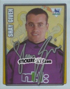Figurina Shay Given - Premier League Inglese 2001-2002 - Merlin