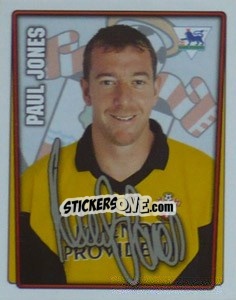 Sticker Paul Jones - Premier League Inglese 2001-2002 n. 351 - Merlin