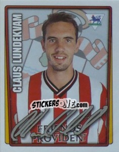 Sticker Claus Lundekvam - Premier League Inglese 2001-2002 n. 355 - Merlin