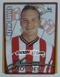 Figurina Kevin Davies - Premier League Inglese 2001-2002 - Merlin