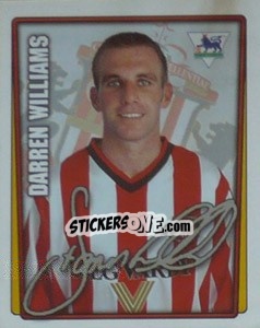 Sticker Darren Williams - Premier League Inglese 2001-2002 n. 378 - Merlin